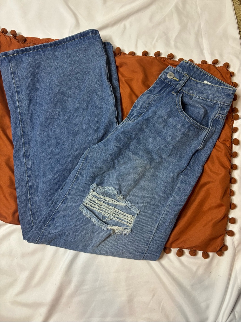 Blue Distressed Women’s Jeans